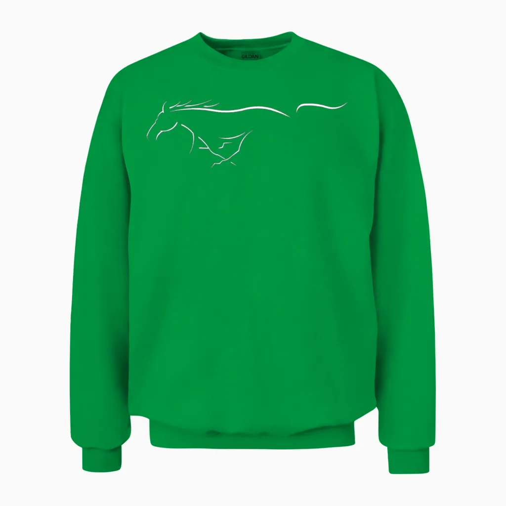 Ford Mustang Horse - Lovers Unisex Sweatshirt in Irish Green