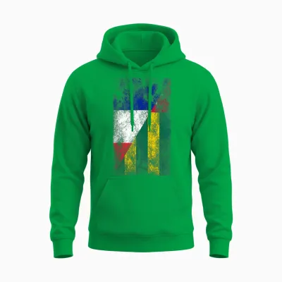 Flags France Togo - French Togolese T-Shirt, Black, S Unisex Hoodie - Irish Green