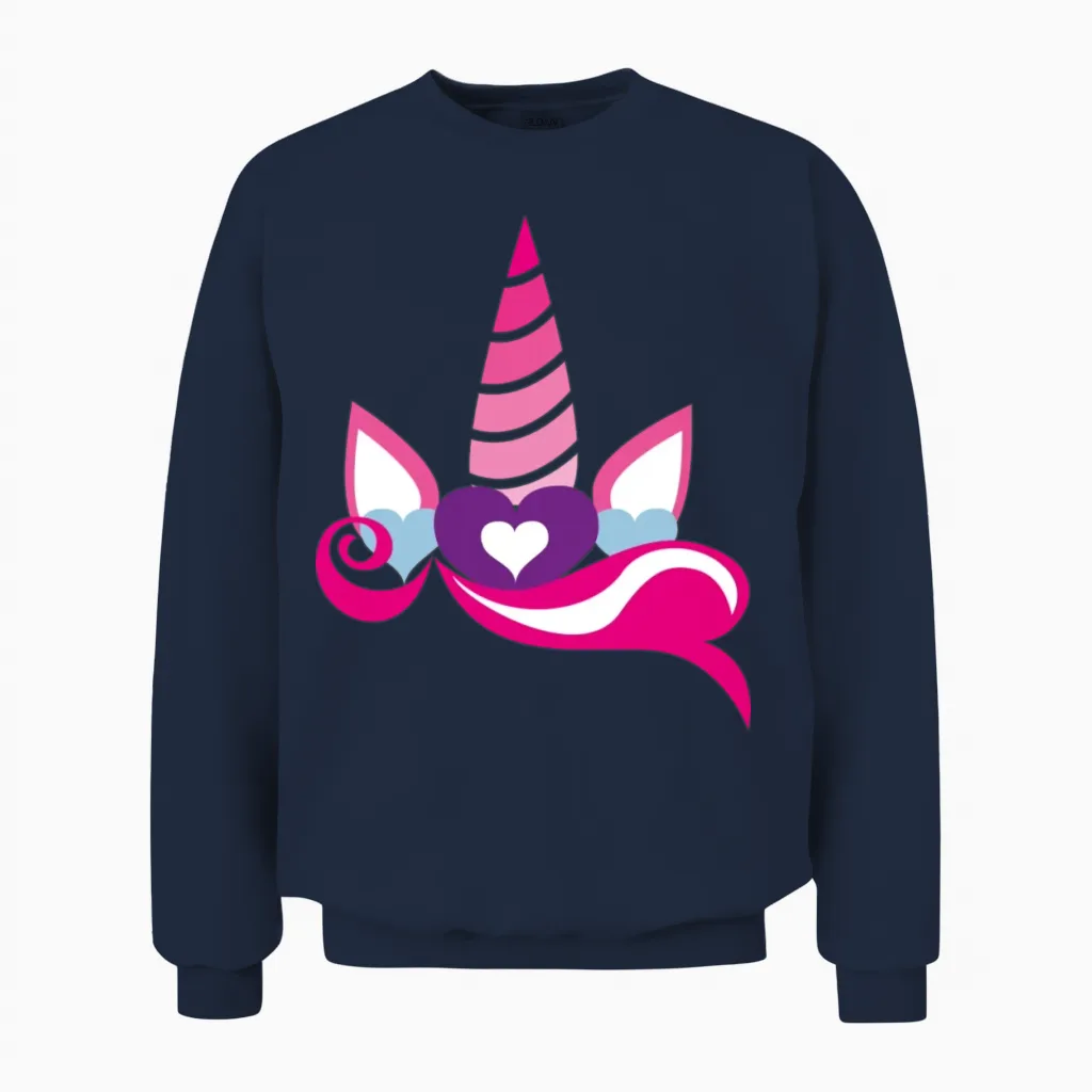 Unicorn Unisex Sweatshirt in Navy