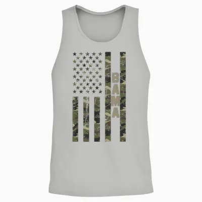 Bama Alabama United States Distressed Camo W Us Unisex Tank Top - Ash
