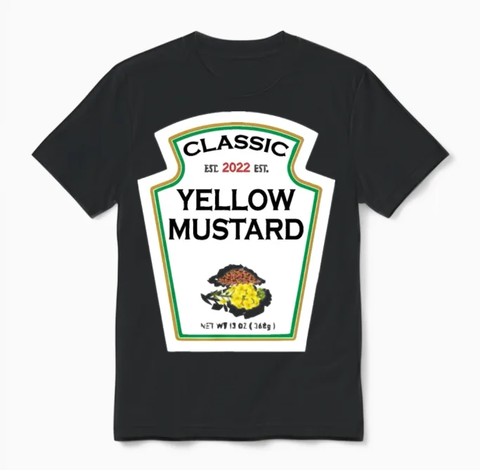 Yellow Mustard Diy Halloween Costume Matching Grou Unisex T-Shirt in Black