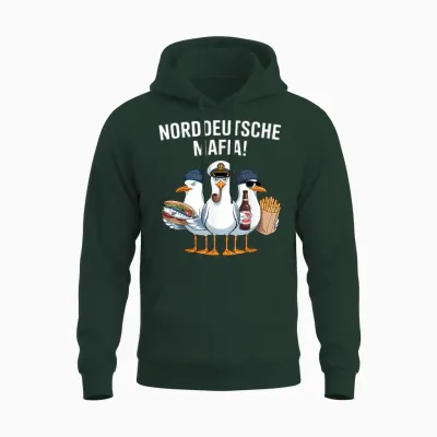 T-Shirt North German Mafia Seagulls North German Low German Captain Unisex Hoodie - Forest