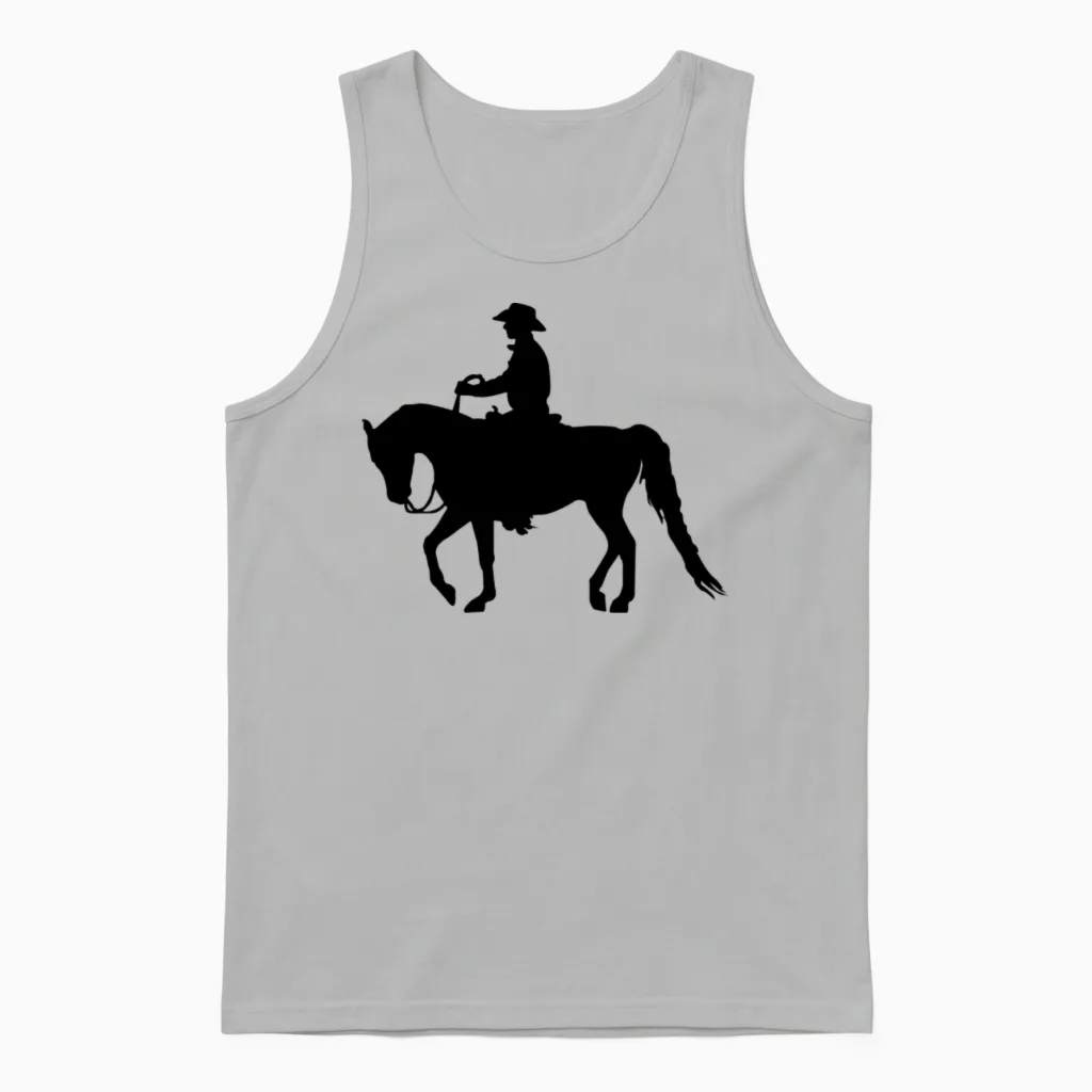 Arabian Horse: Western Horse Lovers Unisex Tank Top in Ash