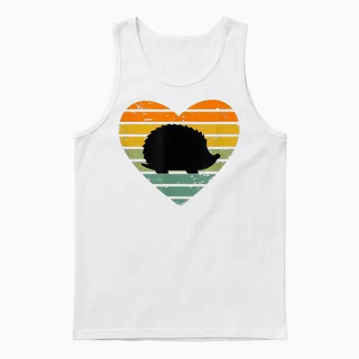 Ich Liebe Igel Retro Herz Tierfreund Igelfan Kinder Igel Unisex Tank Top - White