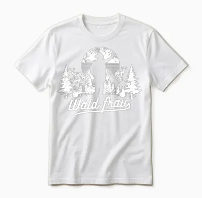 Forest Woman Hiking Nature Lover Unisex T-Shirt - White