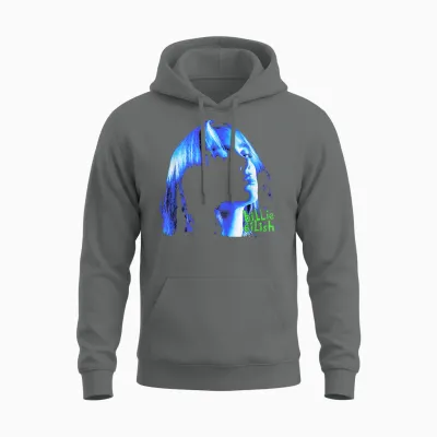 Official Billie Eilish Portrait Unisex Hoodie - Graphite Heather