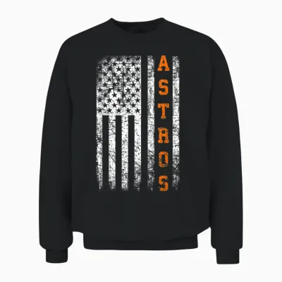 Vintage Astro Retro Style 70s 80s 90s First Name Unisex Sweatshirt - Black