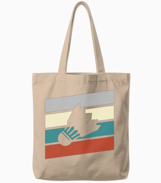 Badminton Retro Tote Bags in Natural
