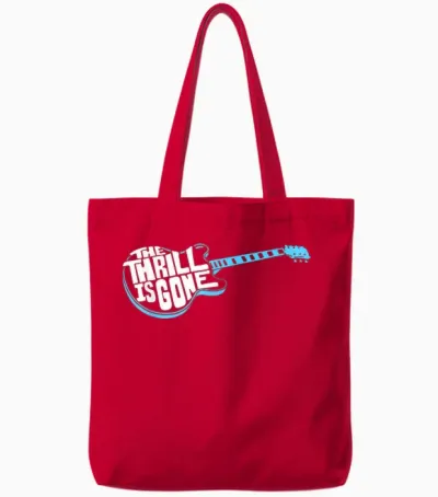 Lyriclyfe T-Shirt - Thrill Is Gone Tote Bags - Red
