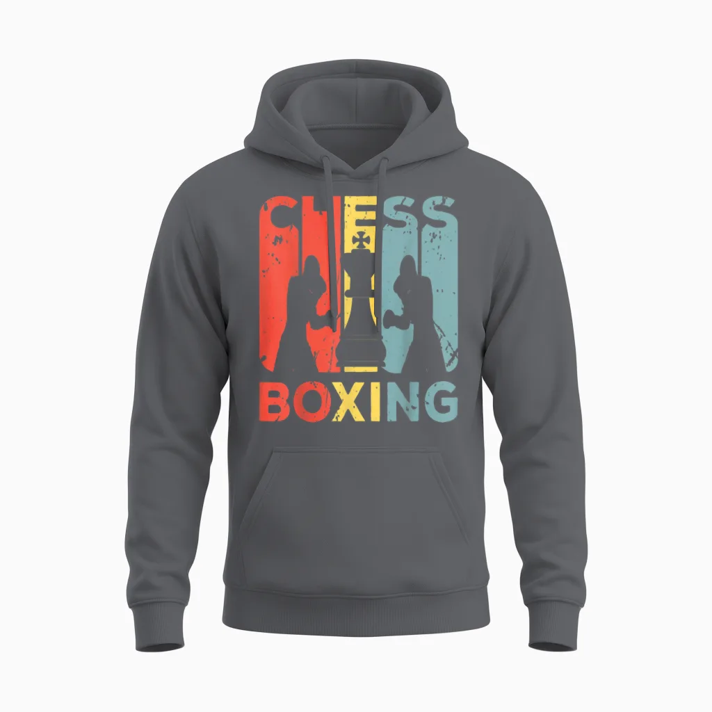 Chess Boxing Vintage Retro - & Mma Unisex Hoodie - Charcoal
