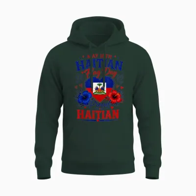 Happy Haitian Flag Day Proud Haiti Unisex Hoodie - Forest