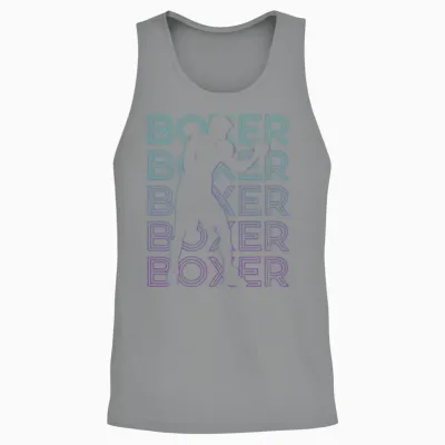 Boxer Boxing Retro Unisex Tank Top - Sport Grey