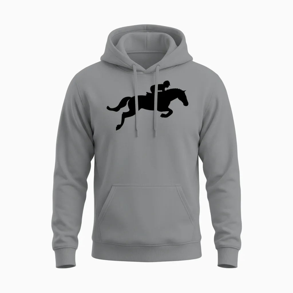 Horse Jump - Lovers Unisex Hoodie in Sport Grey