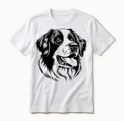 Mens Womens Kids Minimalist Logo Saint Bernard Dog Lover T-Shirt Haut De Gamme Unisex T-Shirt - White