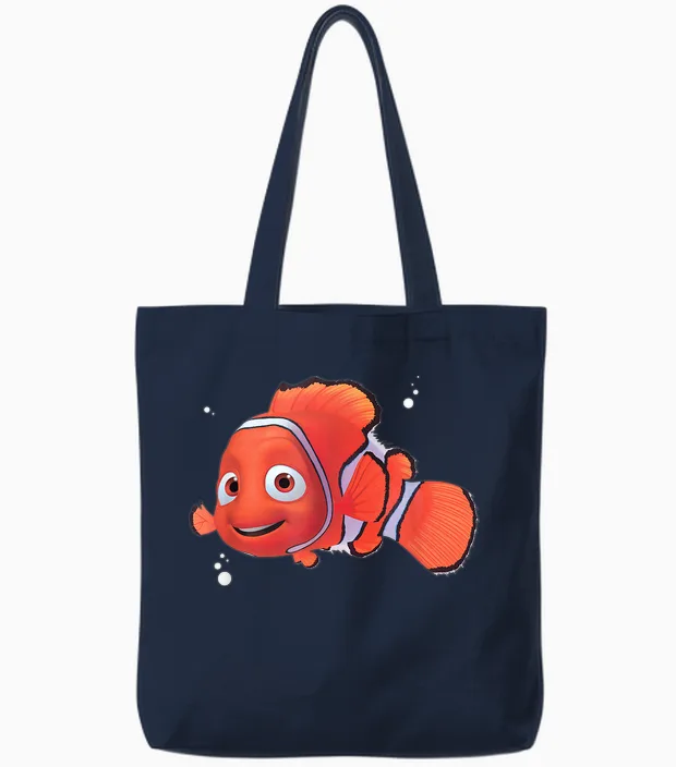 Pixar Finding Nemo Nemo Ocean Tote Bags in Navy