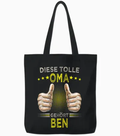 Diese Tolle Oma Gehört Ben Omi Personalisiert Tote Bags - Black