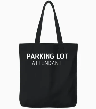 Parking Lot Attendant Tote Bags - Black