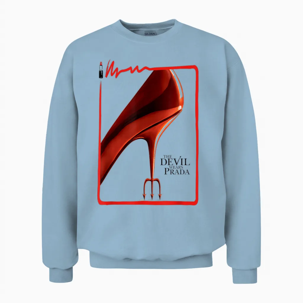 The Devil Wears Prada Unisex Sweatshirt in Light Blue