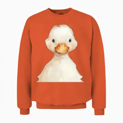 Funny Duck Unisex Sweatshirt - Orange