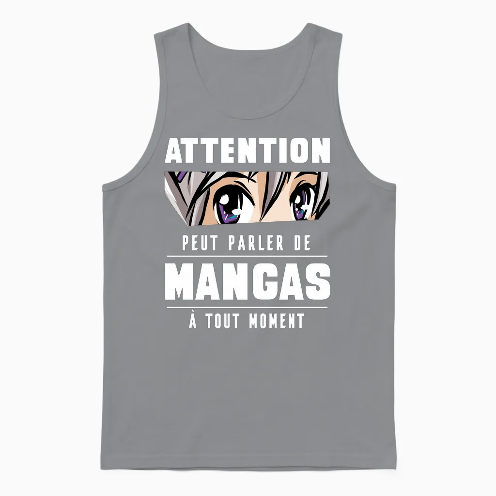 Manga Anime Birthday Gift Man Teen Boy Girl Unisex Tank Top in Sport Grey