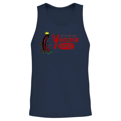 Yocco's the Hot Dog King Unisex Tank Top - Navy