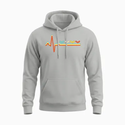 Bat Retro Unisex Hoodie - Ash