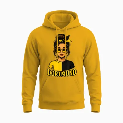 Dortmund T-Shirt Dortmunder Ultras Women's / Girls' Unisex Hoodie - Gold