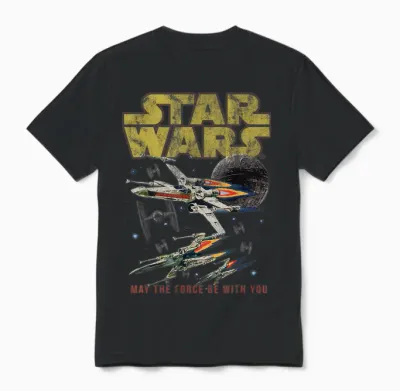 Star Wars a New Hope X-Wing May the Force Be with You Unisex T-Shirt - Black
