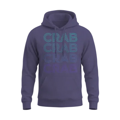 Crab Seafood Retro Unisex Hoodie - Heather Sport Dark Navy