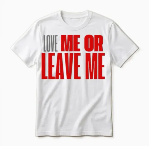 Love Me or Leave Me Unisex T-Shirt in White