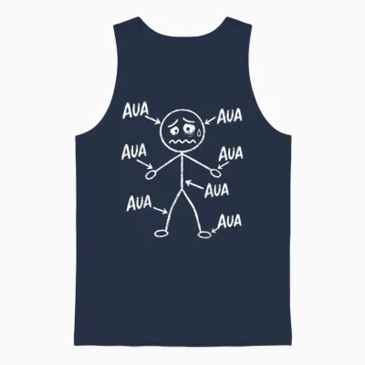 Aua Au Dem Alter Entsprechen Guter Zustand Lustig Geburtstag Unisex Tank Top - Navy