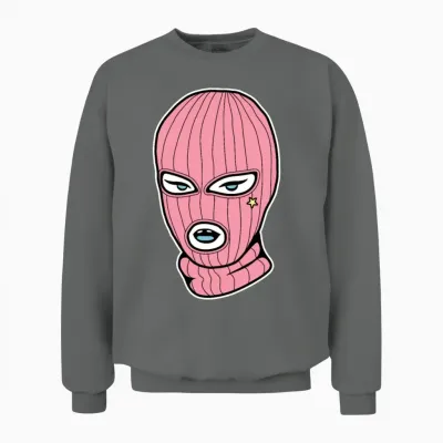 Pink Ski Mask Balaclava Rosa Girlie Woman Unisex Sweatshirt - Graphite Heather