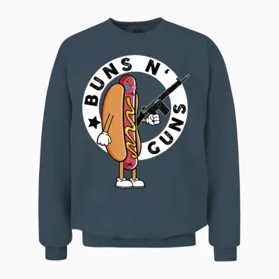 Cool Hot Dog Design for Men Women Boys Sausage Hot Unisex Sweatshirt - Dark Heather