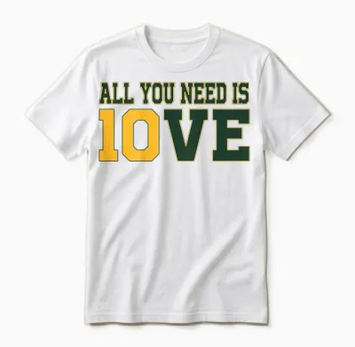 All You Need Is 10ve Love (on Back) Unisex T-Shirt - White