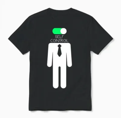 Brain Self Control Turn off Relax Work Mode On Unisex T-Shirt - Black