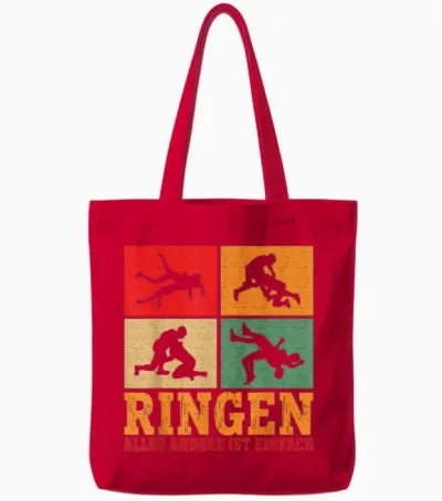 Ringen Mehr Als Sport Ringerjersey Funny Wrestling Tote Bags - Red