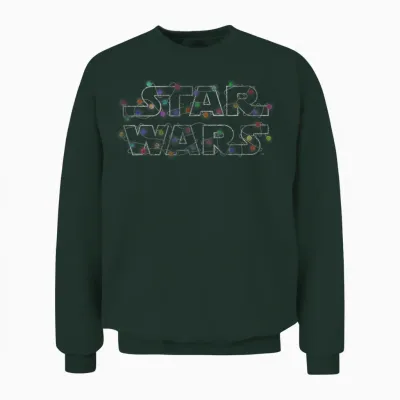 Star Wars Christmas Lights Logo Unisex Sweatshirt - Forest
