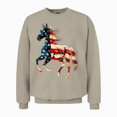 Horse Unisex Sweatshirt - Sand