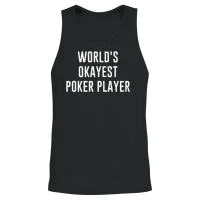Funny Poker World S Okayest Poker Player Gift Poke Unisex Tank Top - Black – 2