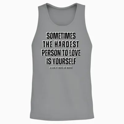Sad Quotes Unisex Tank Top - Sport Grey