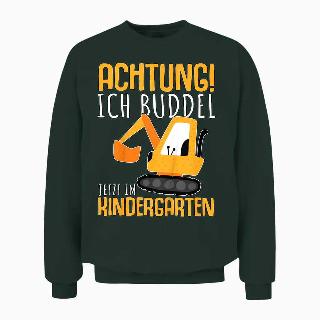 Kindergarten Anfänger Kindergartenkind Kita Erster Tag Junge Unisex Sweatshirt in Forest