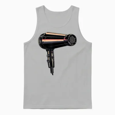 Déguisement Graphique Amusant De Sèche-Cheveux Unisex Tank Top - Ash