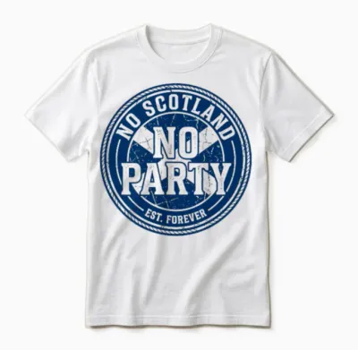 No Scotland No Party Football Proud Scottish Fan Pub Unisex T-Shirt - White