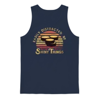 Vintage Sunset with Gold Coins Unisex Tank Top - Navy – 1