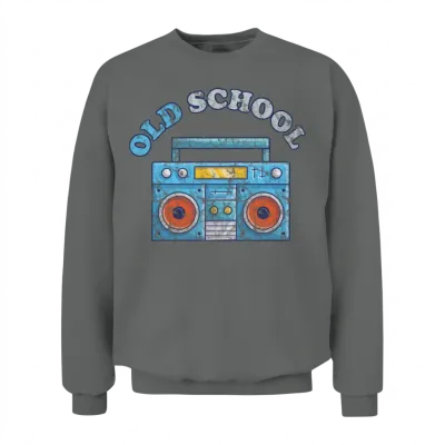 Old School Ghettoblaster Retro Unisex Sweatshirt - Graphite Heather