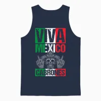 Viva Mexico Cabrones Mexikanischer Unabhängigkeitstag Unisex Tank Top in Navy - 1