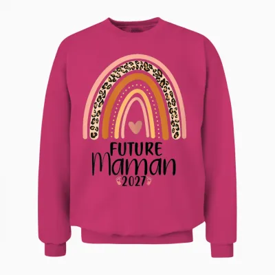 Femme Tee Shirt Future Maman 2027 Maman En 2027 Unisex Sweatshirt - Heliconia