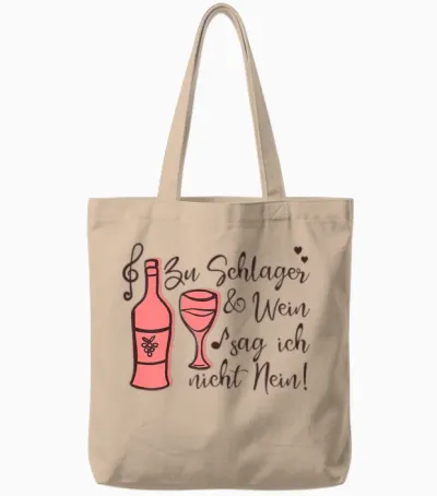 Schlager & Wein Schlagerprinzessin Prinzessin Schlagerparty Tote Bags - Natural
