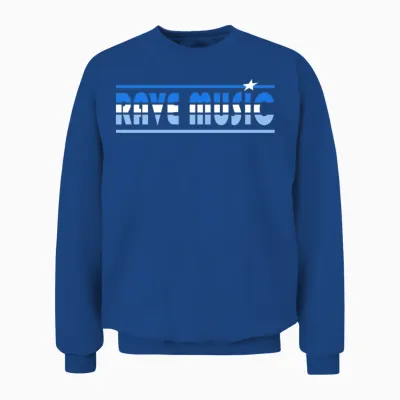 Rave Music Retro Unisex Sweatshirt - Royal