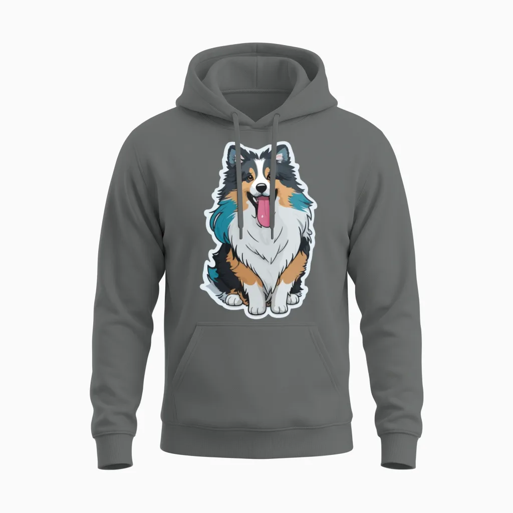 Cute Dog Lovers Gift Unisex Hoodie in Graphite Heather